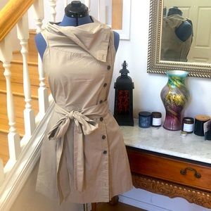 LA Made Beige Anthropology Sleeveless Dress Size S